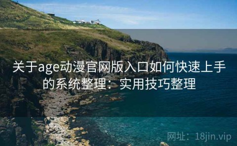 关于age动漫官网版入口如何快速上手的系统整理：实用技巧整理