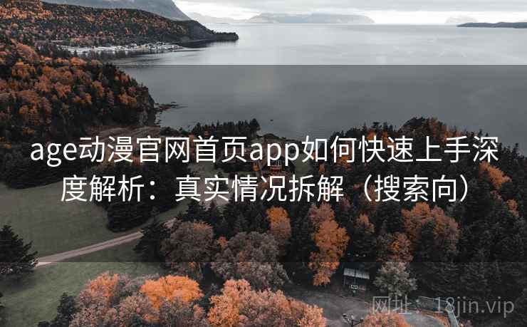 age动漫官网首页app如何快速上手深度解析：真实情况拆解（搜索向）