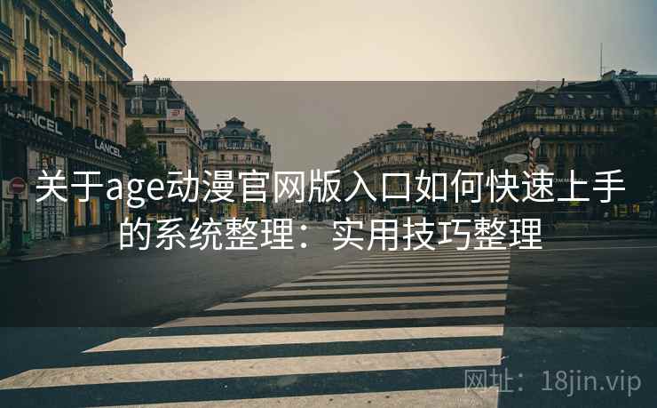 关于age动漫官网版入口如何快速上手的系统整理：实用技巧整理