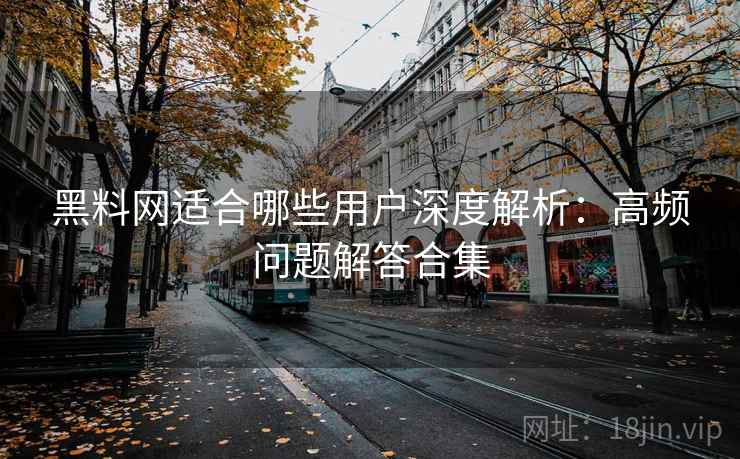 黑料网适合哪些用户深度解析：高频问题解答合集